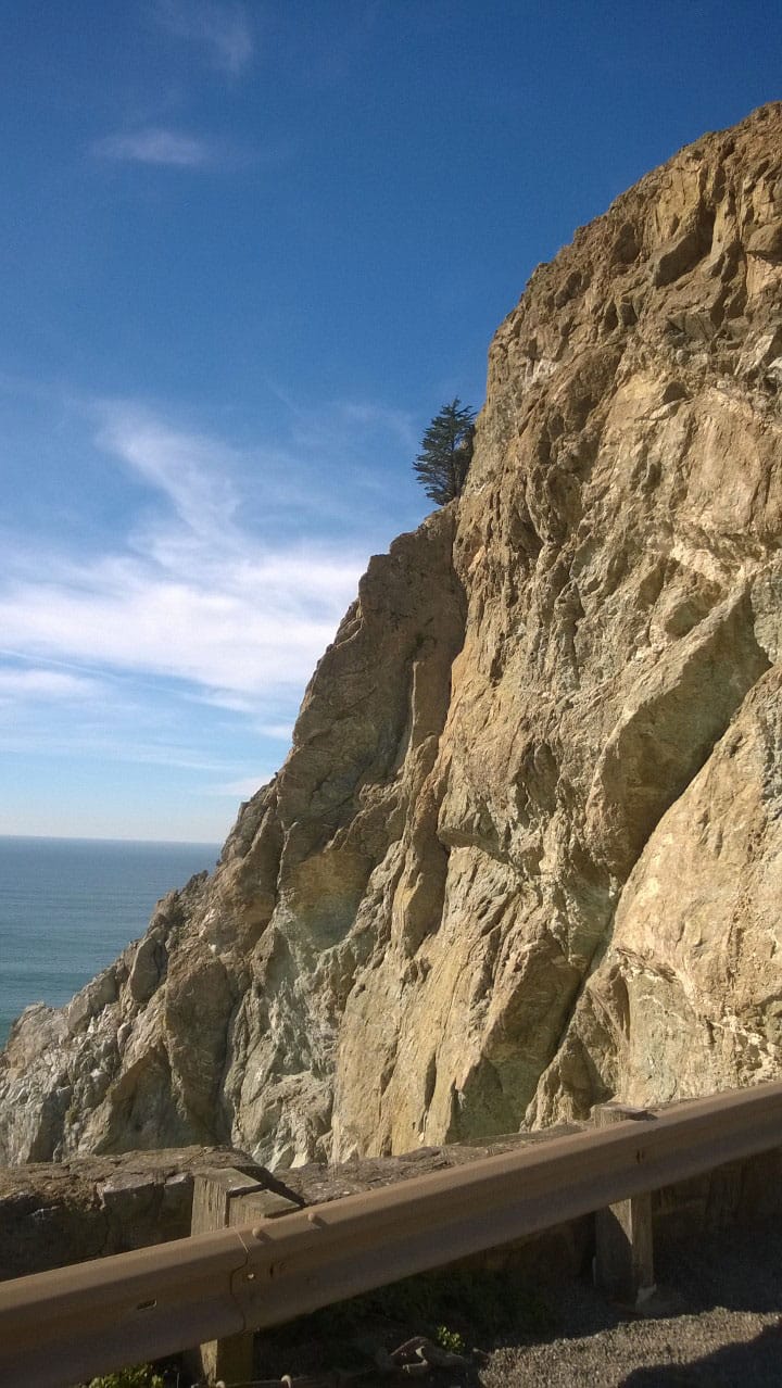 A photo of a cliff face