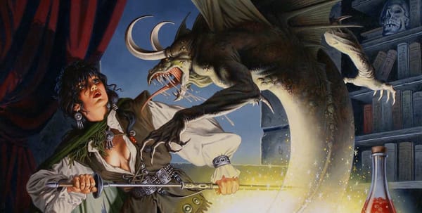 Forbidden Lore painting by Clyde Caldwell